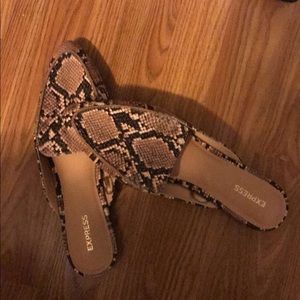 Snakeskin mules